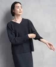 FMFBD34200 MICHEL KLEIN(ミッシェルクラン) [セットアップ対応]Vネックニット ライトイエロー