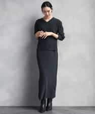 FMFBD34200 MICHEL KLEIN(ミッシェルクラン) [セットアップ対応]Vネックニット ライトイエロー