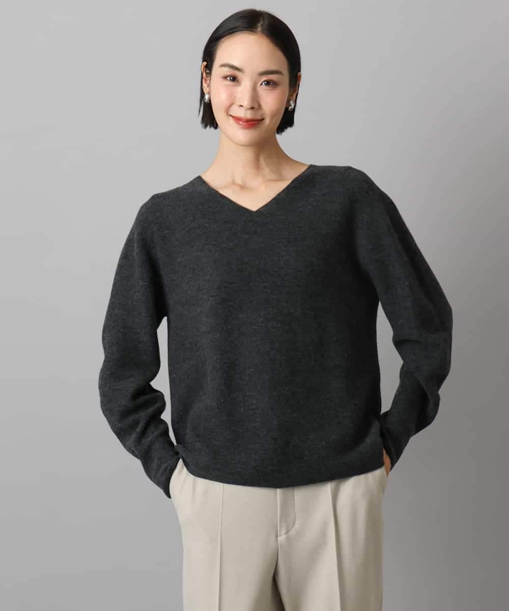 FMFBD34200 MICHEL KLEIN(ミッシェルクラン) [セットアップ対応]Vネックニット ライトイエロー