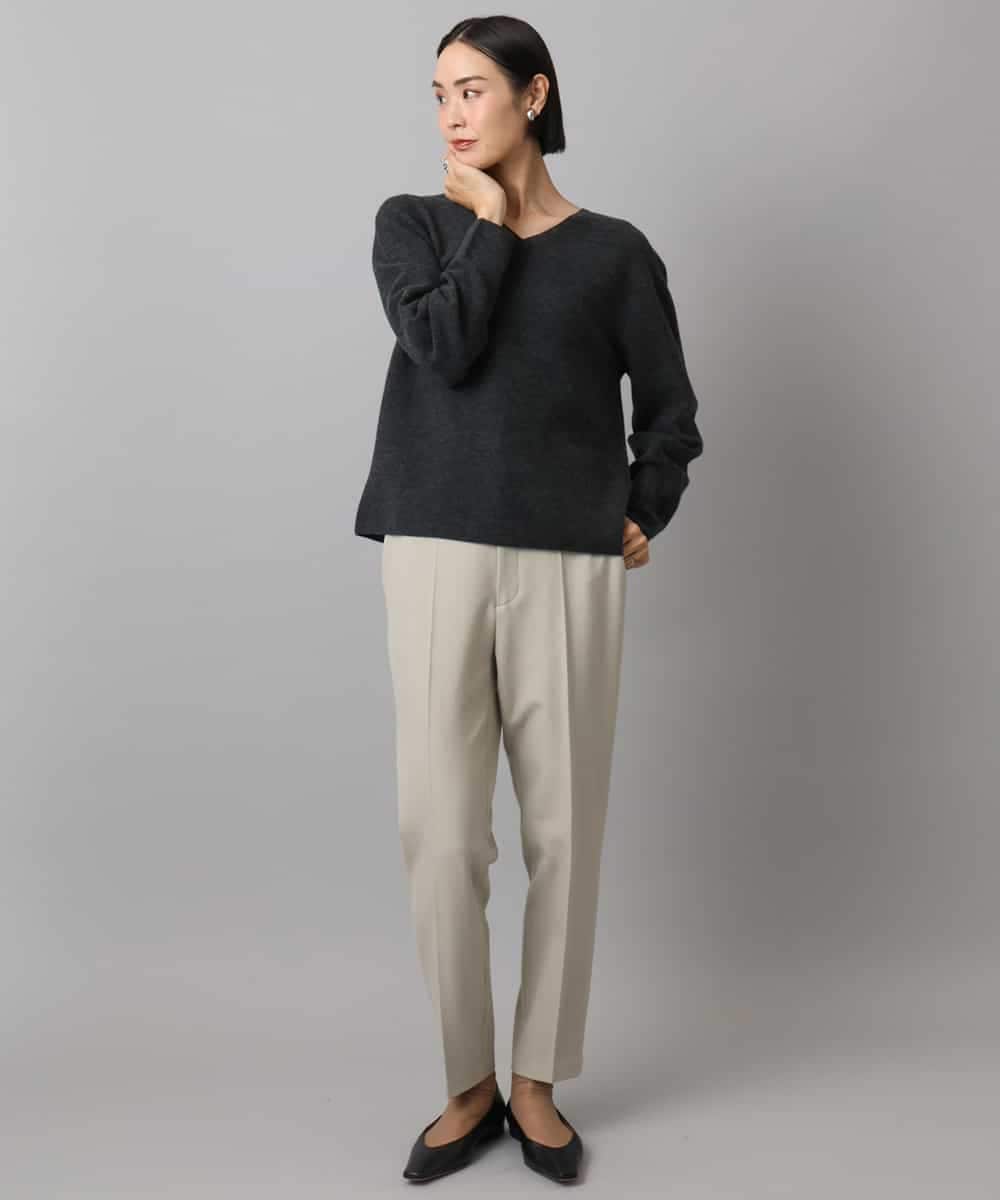 FMFBD34200 MICHEL KLEIN(ミッシェルクラン) [セットアップ対応]Vネックニット ライトイエロー