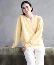 FMFBD34200 MICHEL KLEIN(ミッシェルクラン) [セットアップ対応]Vネックニット ライトイエロー