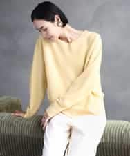 FMFBD34200 MICHEL KLEIN(ミッシェルクラン) [セットアップ対応]Vネックニット ライトイエロー