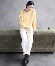 FMFBD34200 MICHEL KLEIN(ミッシェルクラン) [セットアップ対応]Vネックニット ライトイエロー