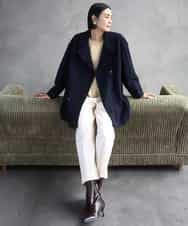 FMFBD34200 MICHEL KLEIN(ミッシェルクラン) [セットアップ対応]Vネックニット ライトイエロー