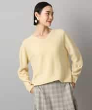 FMFBD34200 MICHEL KLEIN(ミッシェルクラン) [セットアップ対応]Vネックニット ライトイエロー