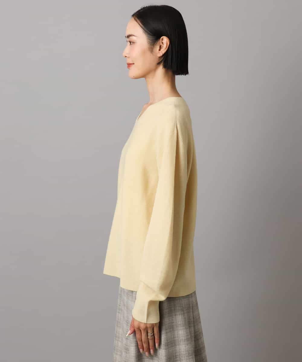 FMFBD34200 MICHEL KLEIN(ミッシェルクラン) [セットアップ対応]Vネックニット ライトイエロー