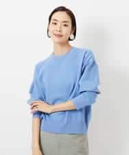 FMFBD80150 MICHEL KLEIN(ミッシェルクラン) クルーネックプルオーバー ライトブルー