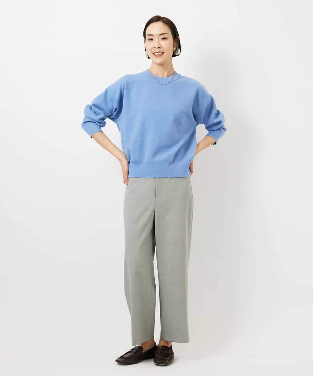 FMFBD80150 MICHEL KLEIN(ミッシェルクラン) クルーネックプルオーバー ライトブルー