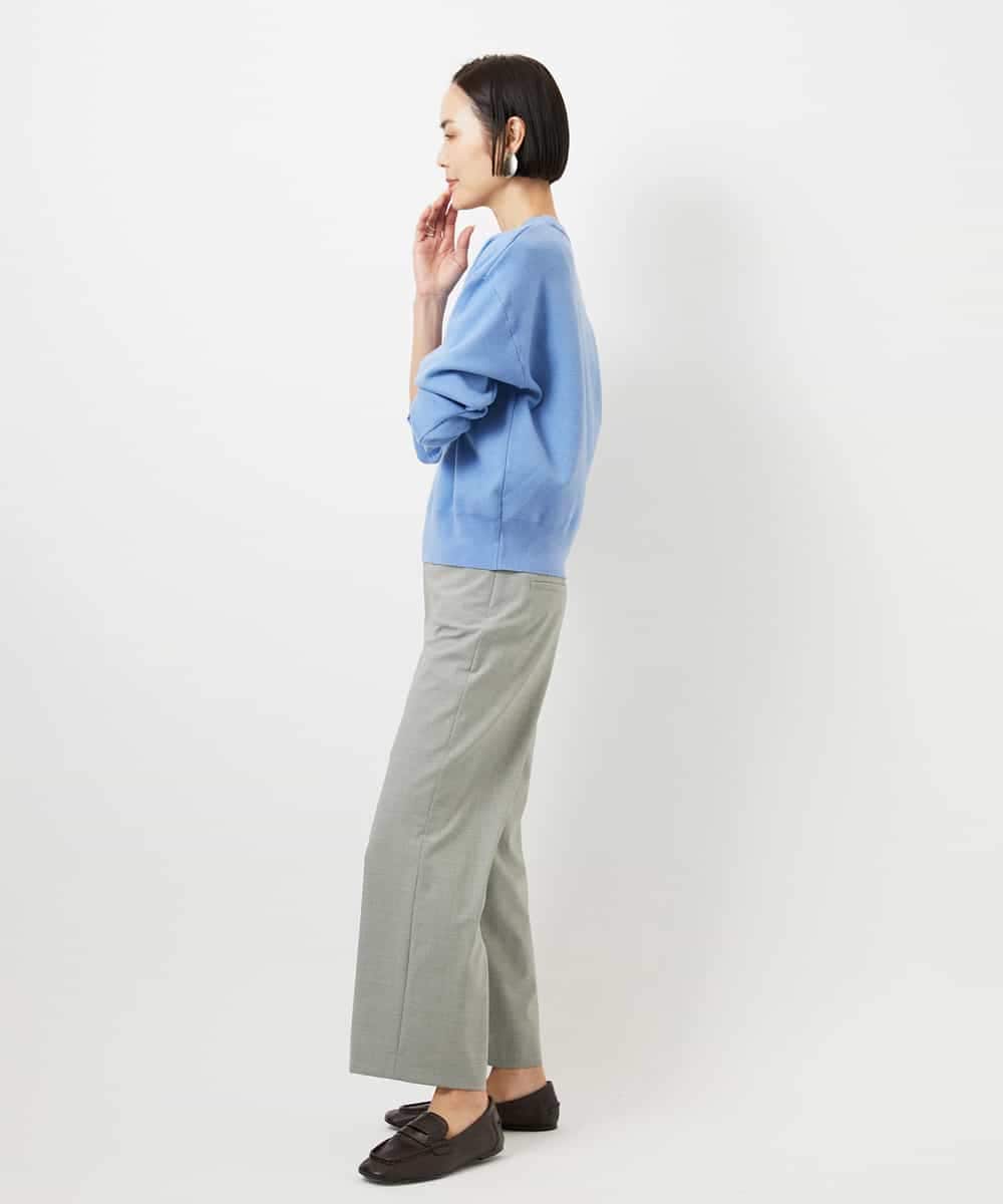 FMFBD80150 MICHEL KLEIN(ミッシェルクラン) クルーネックプルオーバー ライトブルー