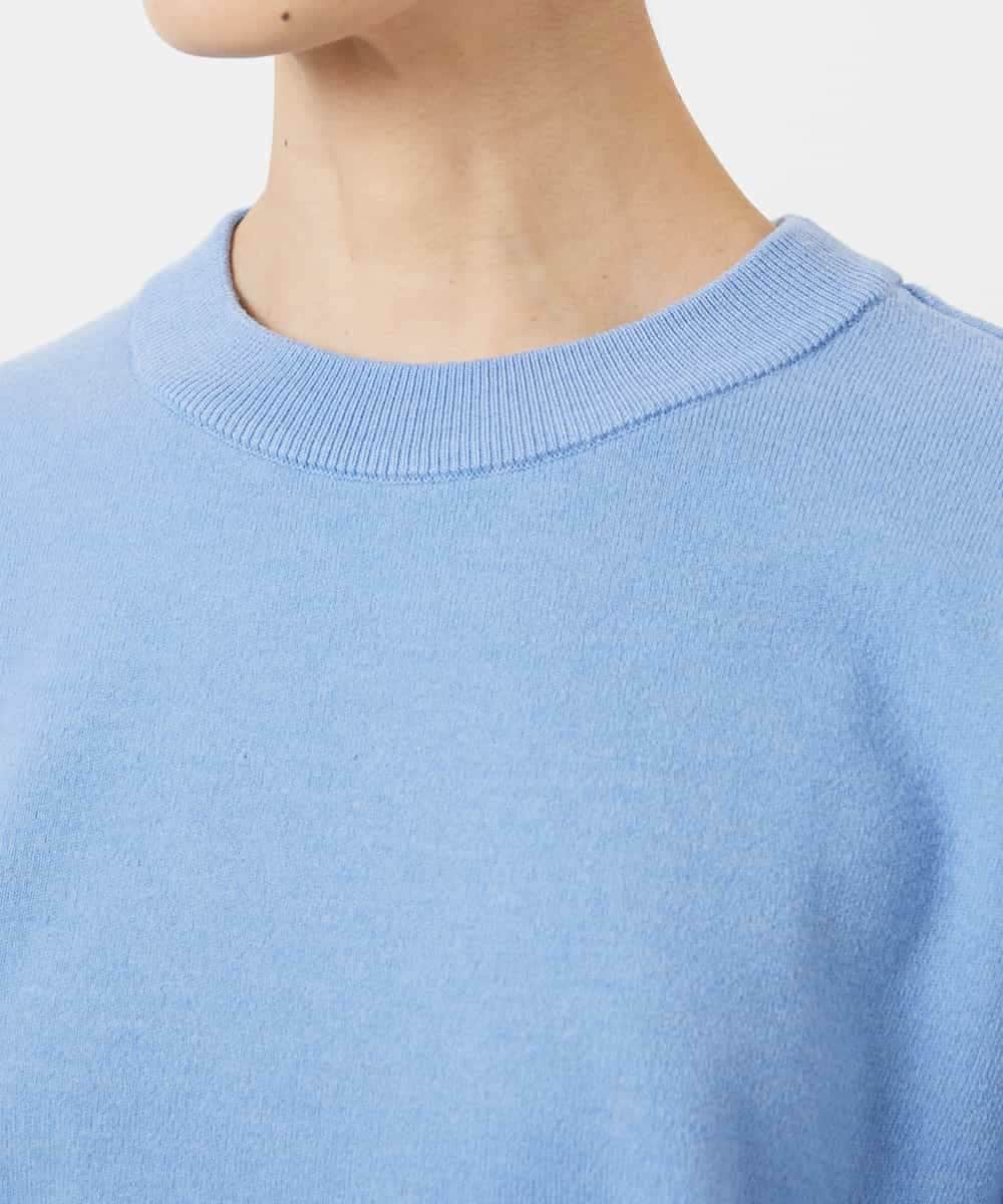 FMFBD80150 MICHEL KLEIN(ミッシェルクラン) クルーネックプルオーバー ライトブルー