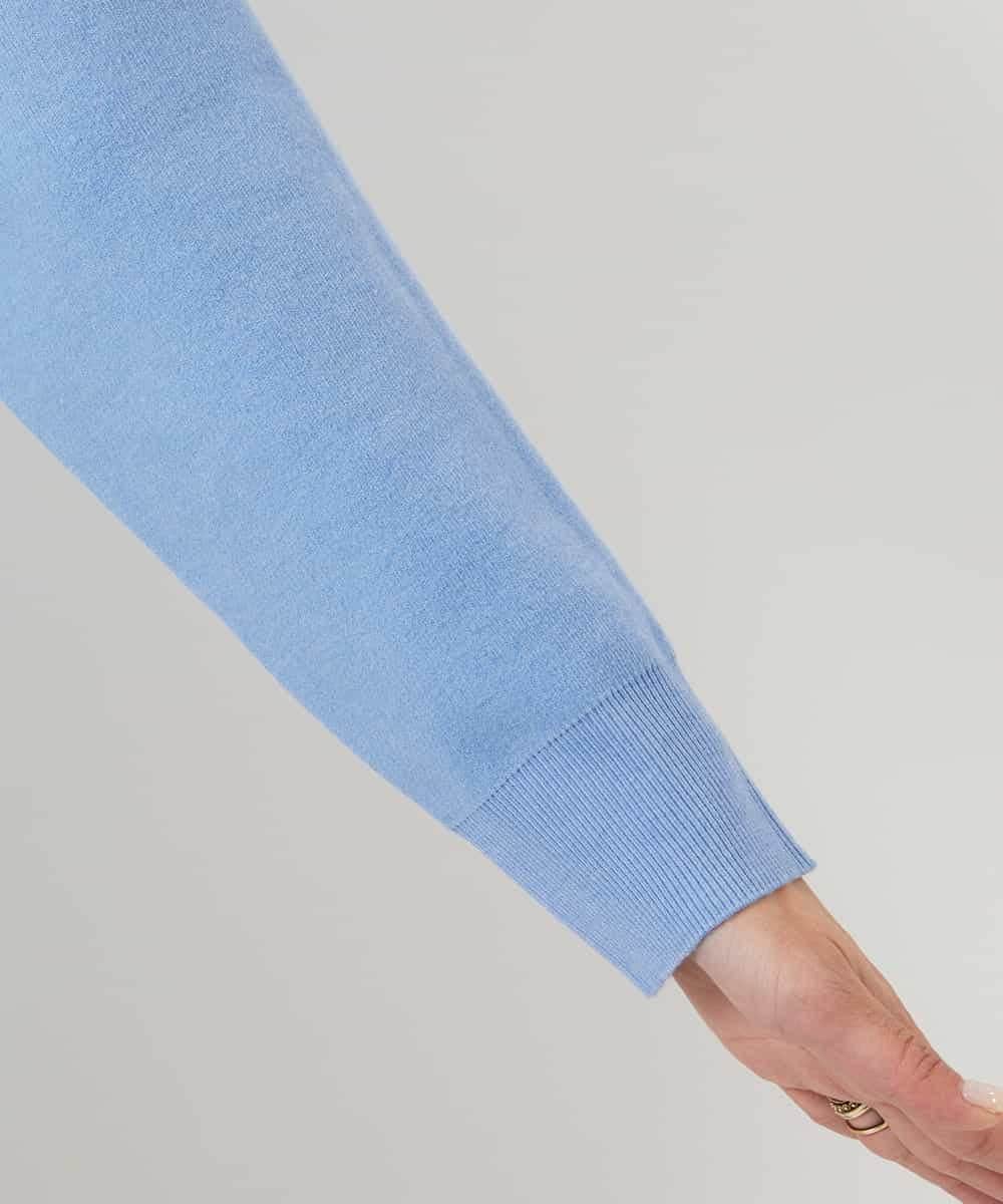 FMFBD80150 MICHEL KLEIN(ミッシェルクラン) クルーネックプルオーバー ライトブルー