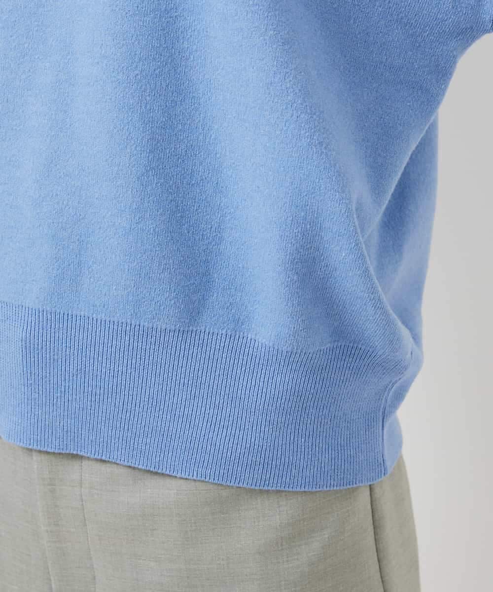 FMFBD80150 MICHEL KLEIN(ミッシェルクラン) クルーネックプルオーバー ライトブルー