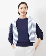 FMFDA15190 MICHEL KLEIN(ミッシェルクラン) ホールガーメント(R)ボトルネックニット ネイビー