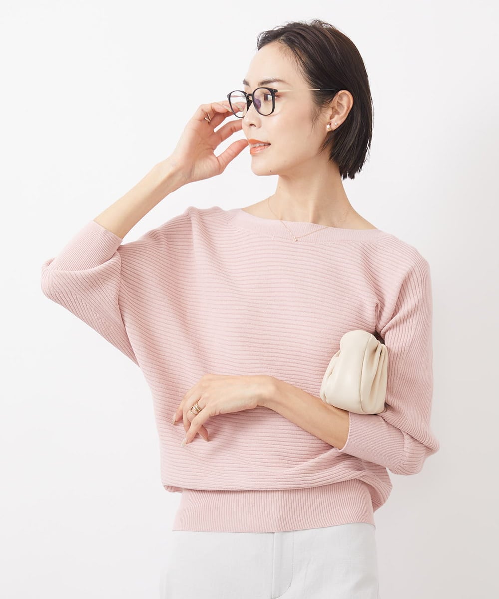 FMFDA17180 MICHEL KLEIN ホールガーメント(R)ドルマンスリーブニット（7分袖）