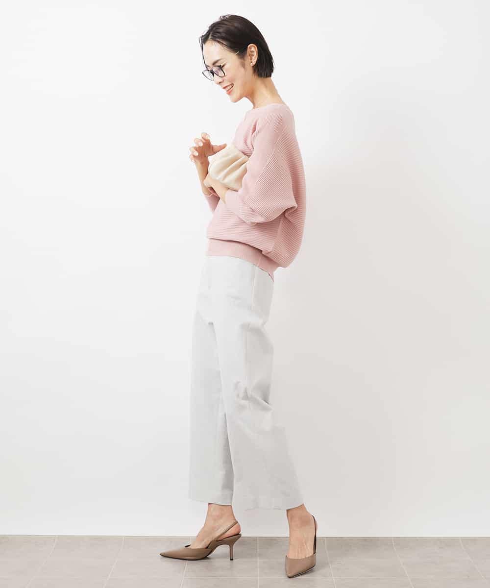 FMFDA17180 MICHEL KLEIN(ミッシェルクラン) ホールガーメント(R)ドルマンスリーブニット（7分袖） マスタード