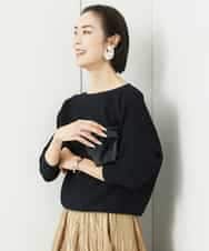 FMFDA17180 MICHEL KLEIN(ミッシェルクラン) ホールガーメント(R)ドルマンスリーブニット（7分袖） マスタード