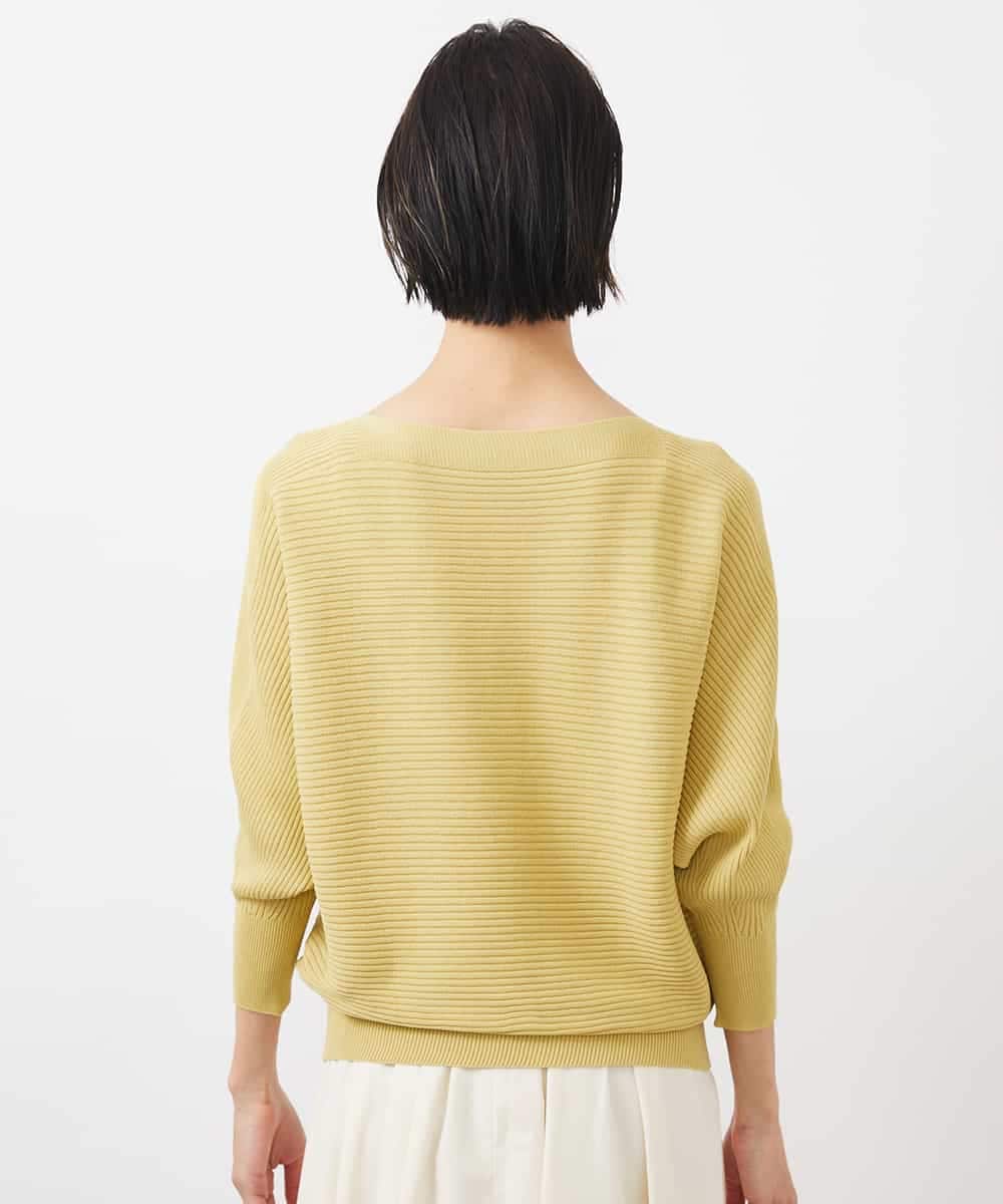 FMFDA17180 MICHEL KLEIN(ミッシェルクラン) ホールガーメント(R)ドルマンスリーブニット（7分袖） マスタード