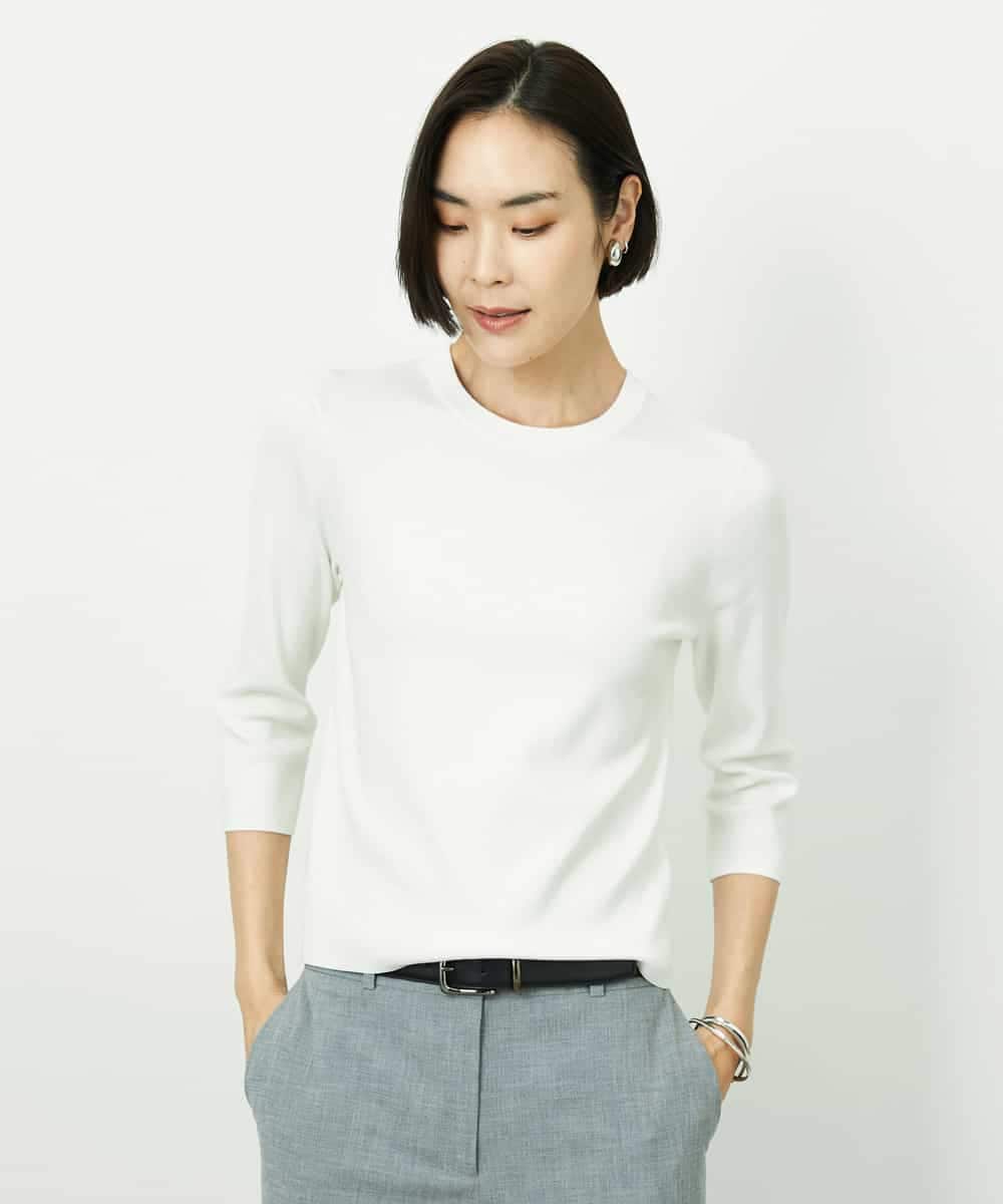 FMFDD01190 MICHEL KLEIN [アンサンブル対応]コンパクトニットプルオーバー