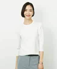 FMFDD01190 MICHEL KLEIN(ミッシェルクラン) [アンサンブル対応]コンパクトニットプルオーバー ホワイト