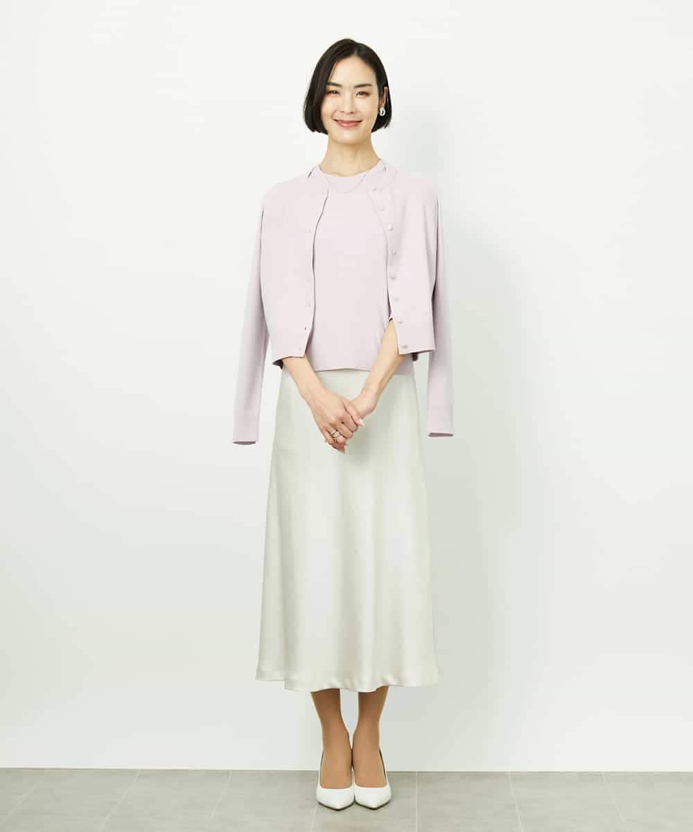 FMFDD01190 MICHEL KLEIN(ミッシェルクラン) [アンサンブル対応]コンパクトニットプルオーバー ホワイト