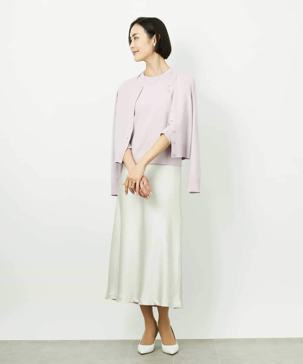 FMFDD01190 MICHEL KLEIN(ミッシェルクラン) [アンサンブル対応]コンパクトニットプルオーバー ホワイト