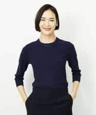 FMFDD01190 MICHEL KLEIN(ミッシェルクラン) [アンサンブル対応]コンパクトニットプルオーバー ホワイト