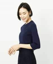 FMFDD01190 MICHEL KLEIN(ミッシェルクラン) [アンサンブル対応]コンパクトニットプルオーバー ホワイト