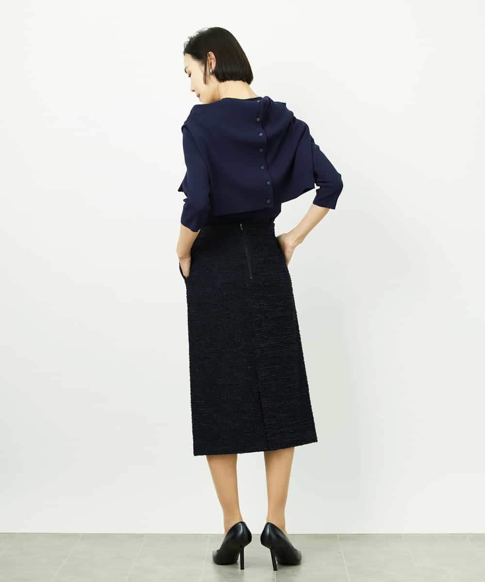 FMFDD01190 MICHEL KLEIN(ミッシェルクラン) [アンサンブル対応]コンパクトニットプルオーバー ホワイト