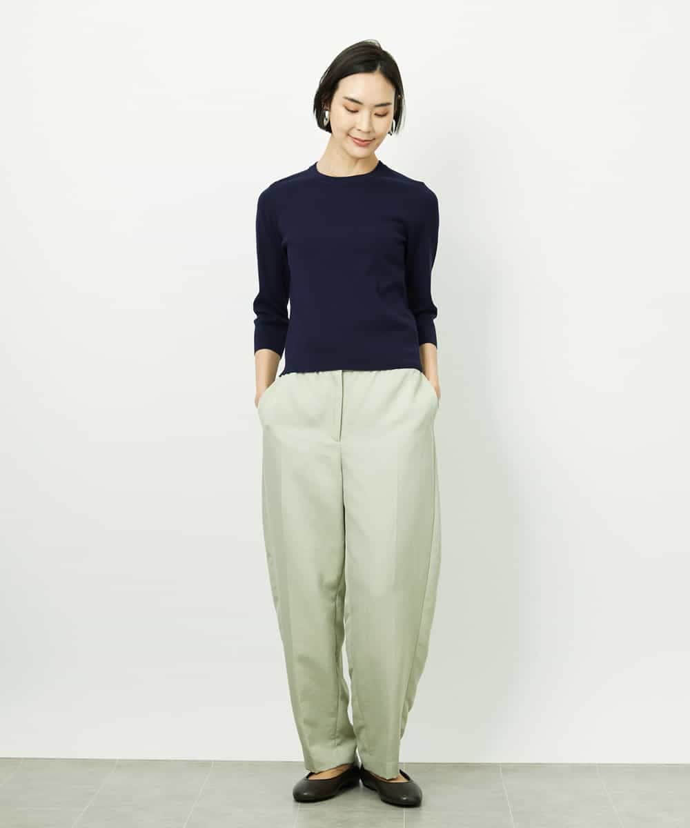 FMFDD01190 MICHEL KLEIN(ミッシェルクラン) [アンサンブル対応]コンパクトニットプルオーバー ホワイト