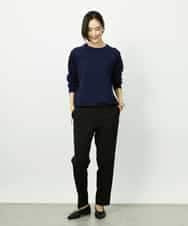 FMFDD02210 MICHEL KLEIN(ミッシェルクラン) ドロストラグランニットプルオーバー ネイビー