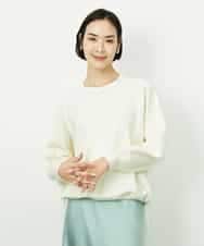 FMFDD02210 MICHEL KLEIN(ミッシェルクラン) ドロストラグランニットプルオーバー ネイビー