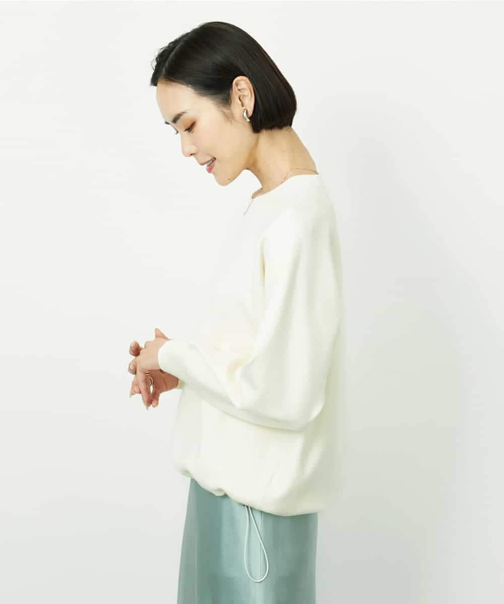 FMFDD02210 MICHEL KLEIN(ミッシェルクラン) ドロストラグランニットプルオーバー ネイビー