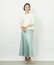 FMFDD02210 MICHEL KLEIN(ミッシェルクラン) ドロストラグランニットプルオーバー ネイビー