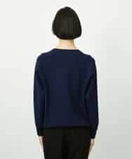 FMFDD02210 MICHEL KLEIN(ミッシェルクラン) ドロストラグランニットプルオーバー ネイビー