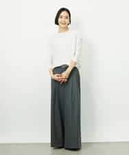 FMFDD03240 MICHEL KLEIN(ミッシェルクラン) ツィードライクVネックベスト ホワイト