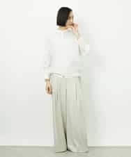 FMFDD03240 MICHEL KLEIN(ミッシェルクラン) ツィードライクVネックベスト ホワイト