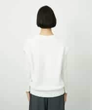 FMFDD03240 MICHEL KLEIN(ミッシェルクラン) ツィードライクVネックベスト ホワイト