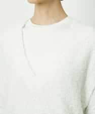 FMFDD03240 MICHEL KLEIN(ミッシェルクラン) ツィードライクVネックベスト ホワイト