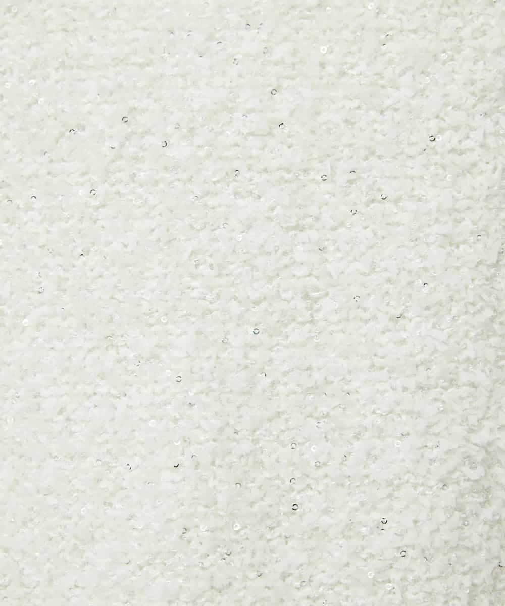 FMFDD03240 MICHEL KLEIN(ミッシェルクラン) ツィードライクVネックベスト ホワイト