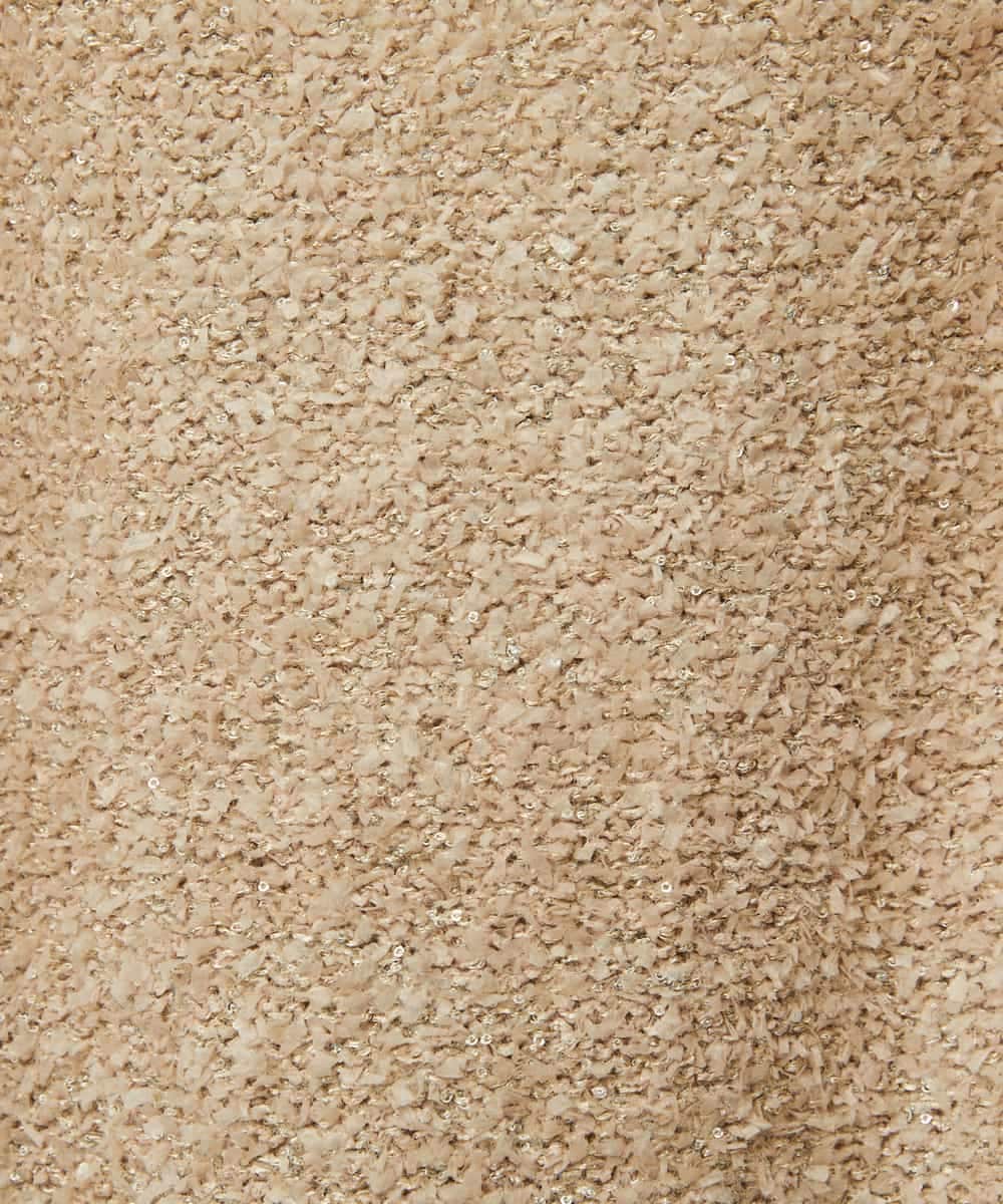 FMFDD03240 MICHEL KLEIN(ミッシェルクラン) ツィードライクVネックベスト ホワイト