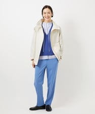 FMFDD13210 MICHEL KLEIN(ミッシェルクラン) Vネックニットプルオーバー ブルー