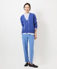 FMFDD13210 MICHEL KLEIN(ミッシェルクラン) Vネックニットプルオーバー ブルー