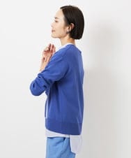 FMFDD13210 MICHEL KLEIN(ミッシェルクラン) Vネックニットプルオーバー ブルー