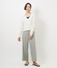 FMFDD13210 MICHEL KLEIN(ミッシェルクラン) Vネックニットプルオーバー ブルー