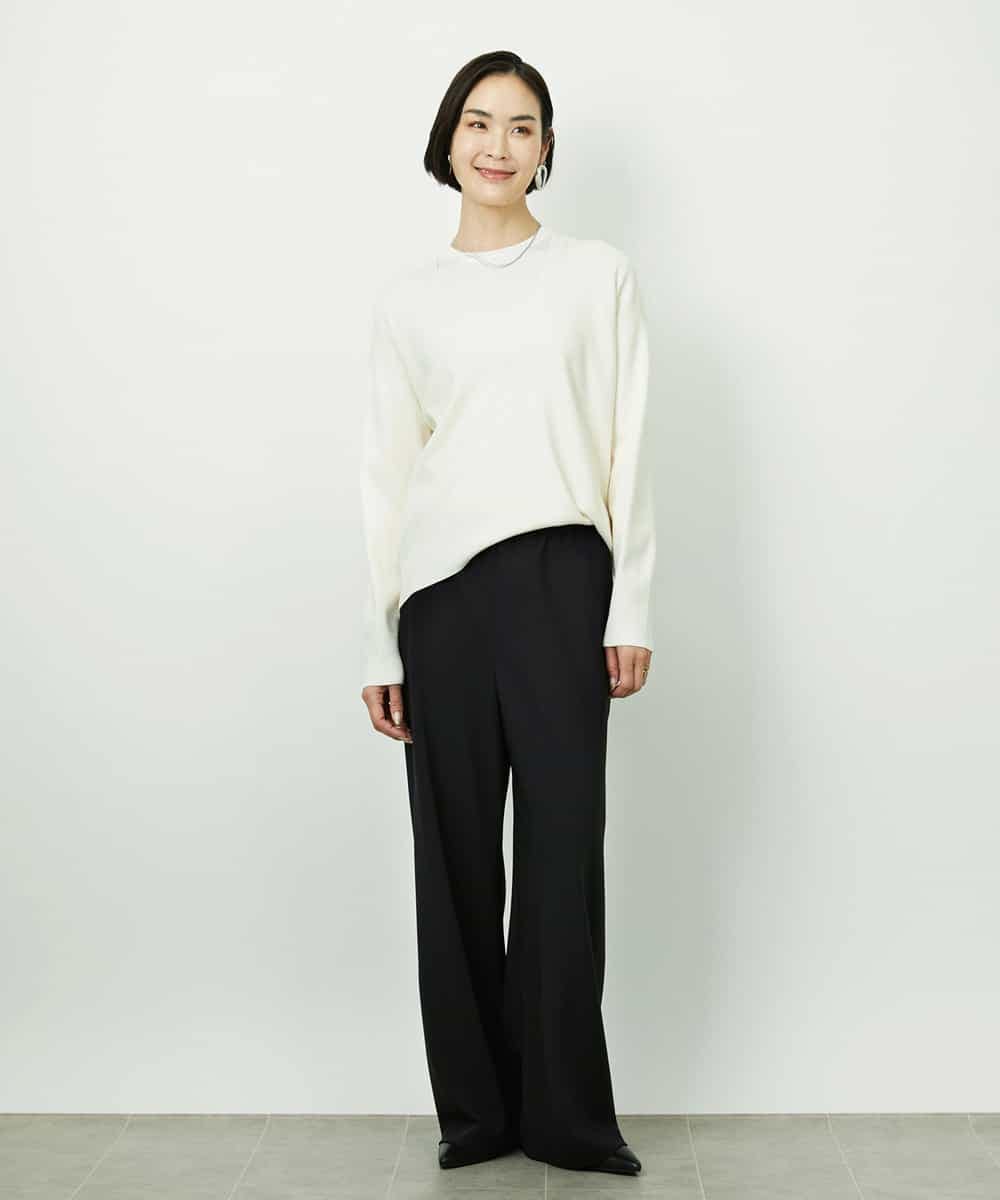 FMFDD13210 MICHEL KLEIN(ミッシェルクラン) Vネックニットプルオーバー ブルー