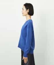 FMFDD13210 MICHEL KLEIN(ミッシェルクラン) Vネックニットプルオーバー ブルー