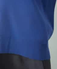 FMFDD13210 MICHEL KLEIN(ミッシェルクラン) Vネックニットプルオーバー ブルー