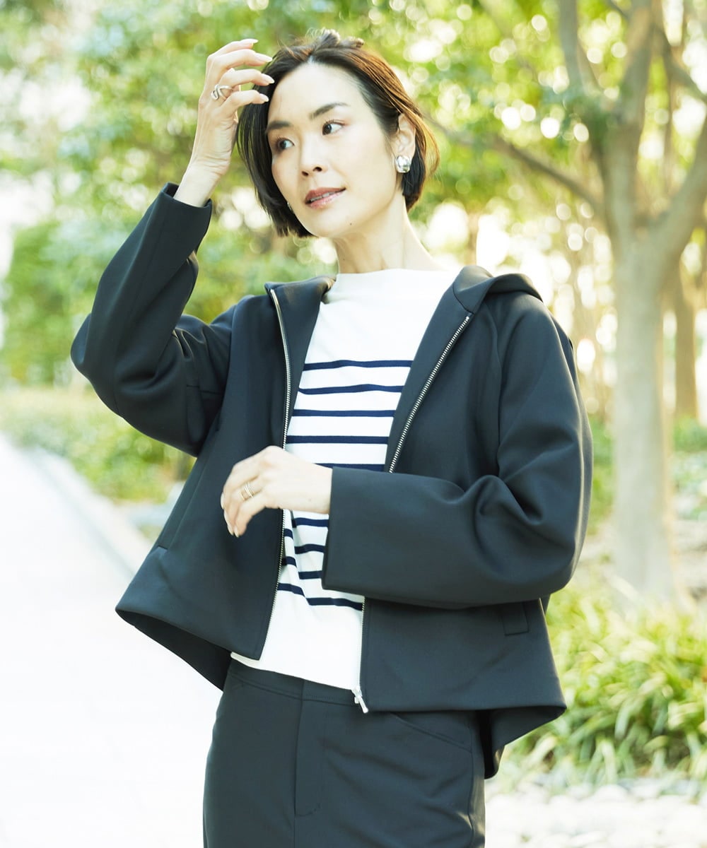 FMFDD15190 MICHEL KLEIN(ミッシェルクラン) ホールガーメント(R)ボトルネックニット アイボリー