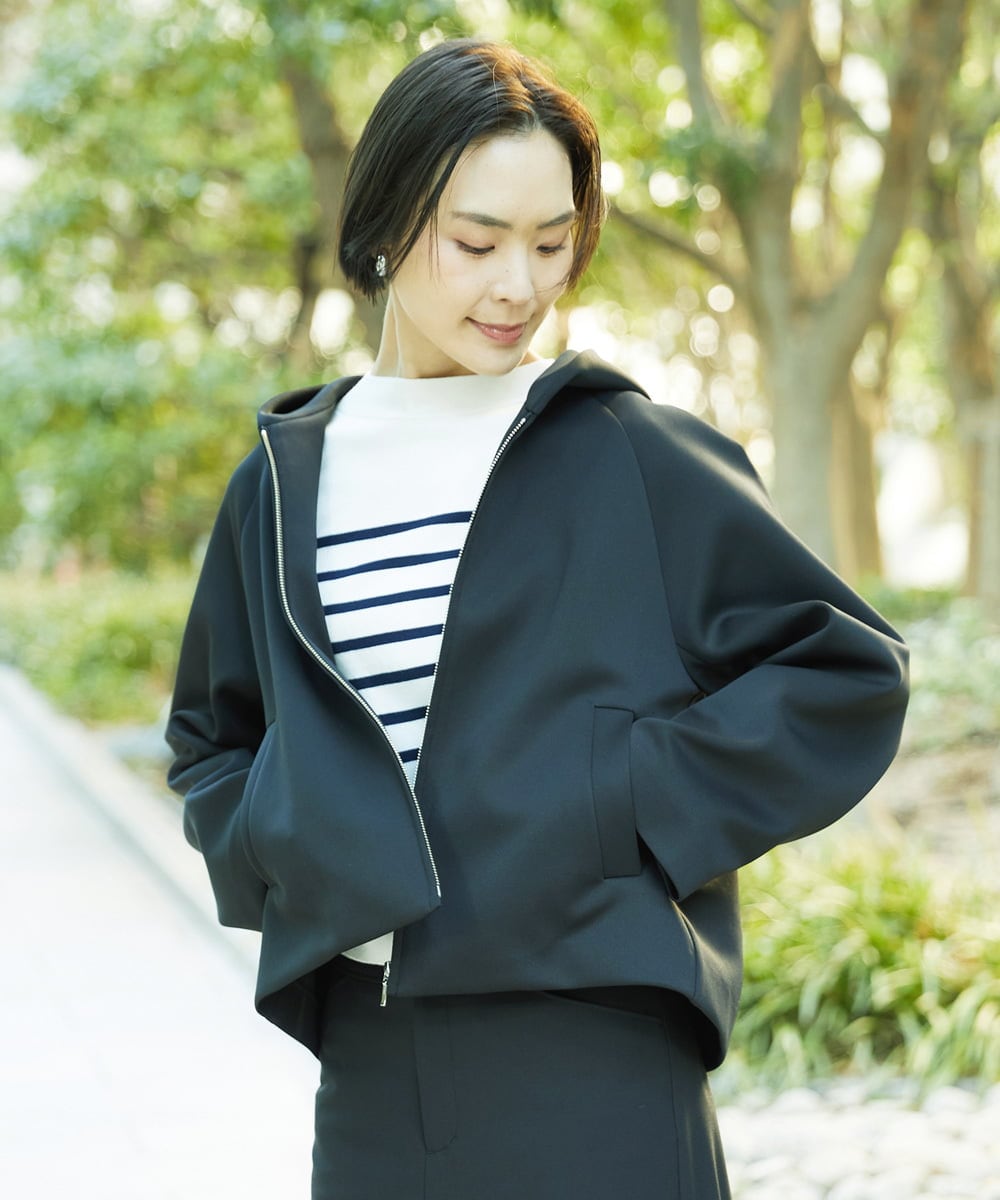 FMFDD15190 MICHEL KLEIN(ミッシェルクラン) ホールガーメント(R)ボトルネックニット アイボリー