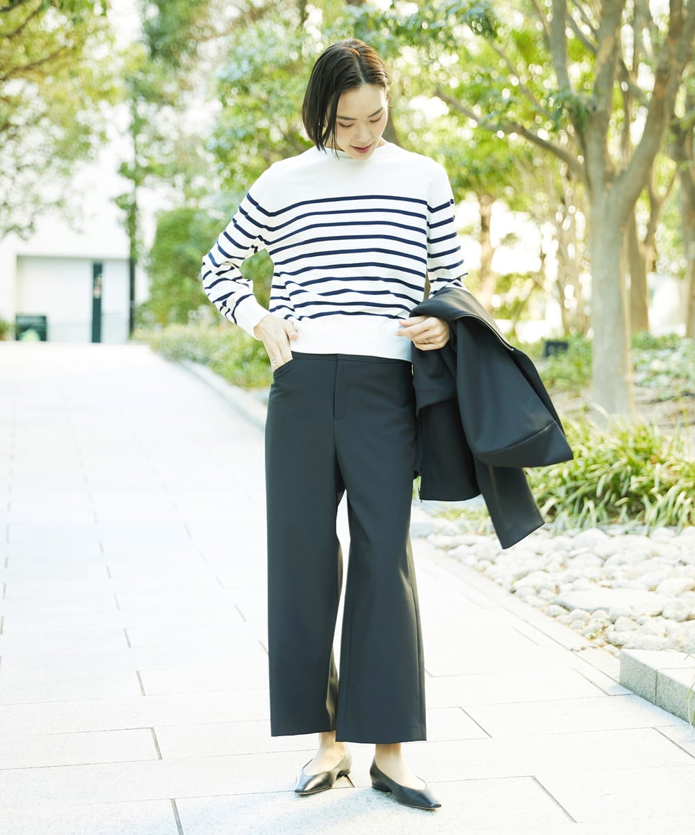 FMFDD15190 MICHEL KLEIN(ミッシェルクラン) ホールガーメント(R)ボトルネックニット アイボリー